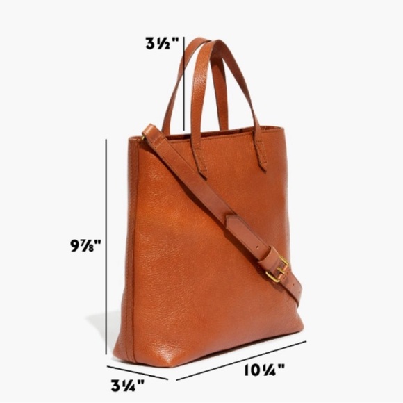 MADEWELL Leather Zip-Top Transport Crossbody Bag in English Saddle - Picture 15 of 16